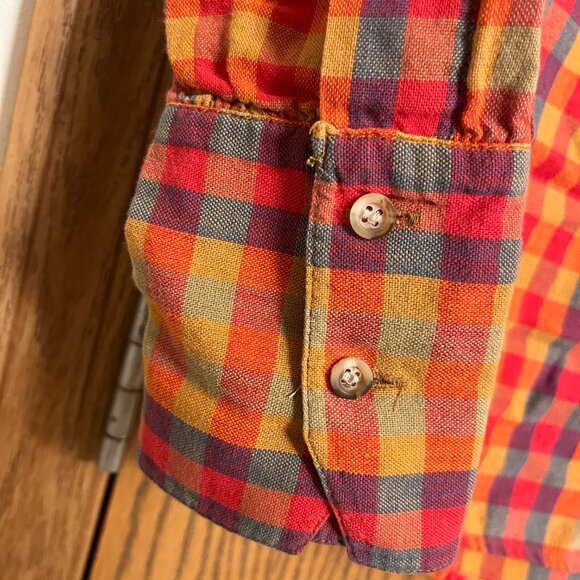 Vintage gingham Liz Claiborne blouse, Size 10 - Picture 5 of 5